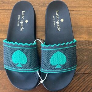 Kate Spade Black and Teal Sandals
